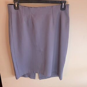 Pull on pencil skirt. Light Grayish cool neutral tone.